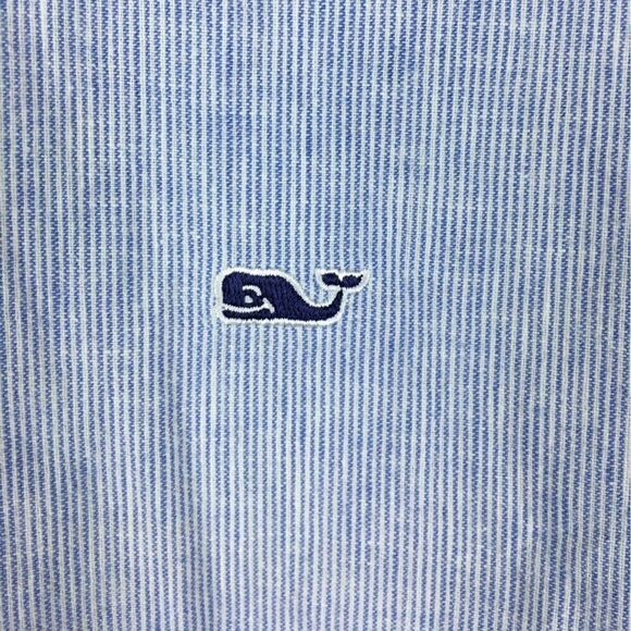 Vineyard Vines Long Sleeve Mens Shirt Small Light blue with very fine pinstripe - Picture 3 of 7